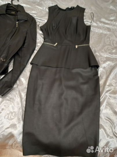 Платье кожаное