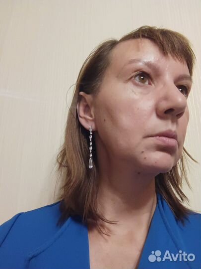 Серьги длинные серебро