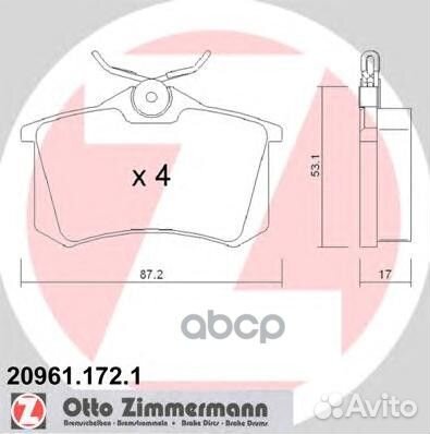 Колодки тормозные дисковые VAG Peugeot Renaul