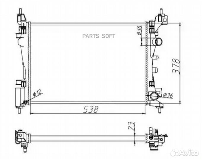 Радиатор GM corsa 07- 1.2