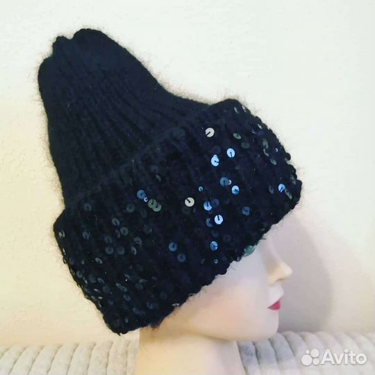 Шапка женская из пуха норки