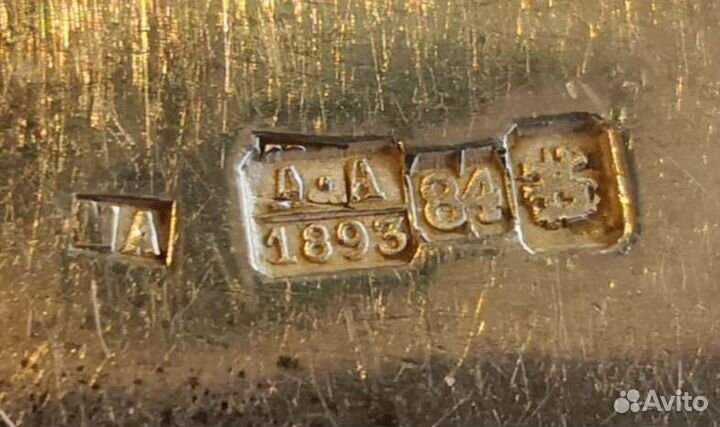 Серебряные антикварные столовые ложки, набор 6шт