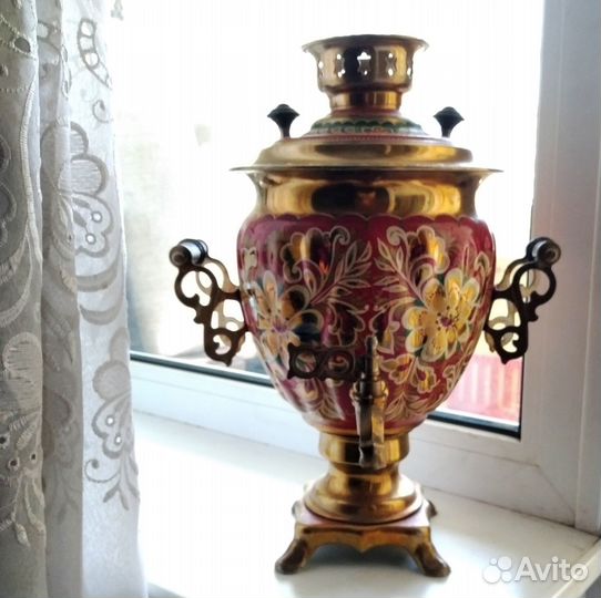 Самовар электрический СССР, авторская роспись