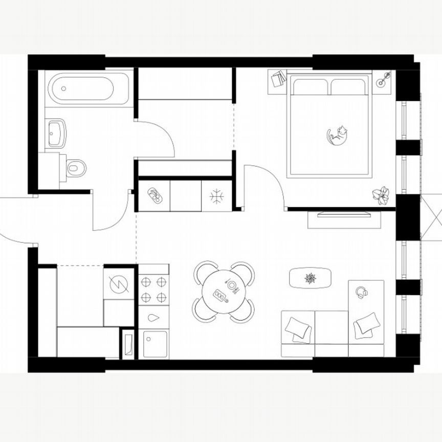 1-к. квартира, 36,9 м², 1/17 эт.