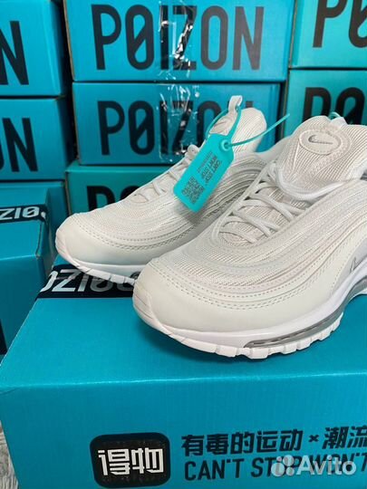 Nike Air Max 97 White Оригинал Белые Poizon
