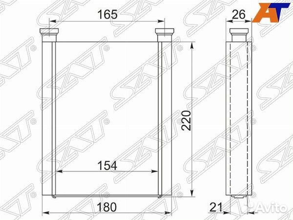 Радиатор отопителя салона toyota corolla runx