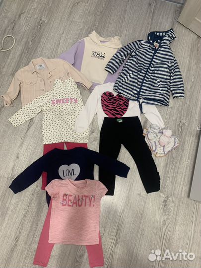Вещи пакетом benetton, zara, глория, baby go