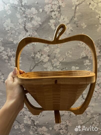 Корзина для фруктов новая деревянная складная