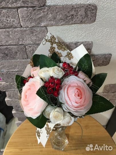 Букетик «Нежность» с конфетами.Подарок