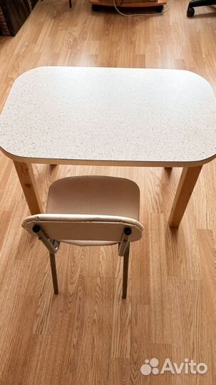 Детский столик и стульчик деревянный