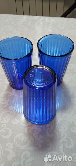 Стаканы синее стекло