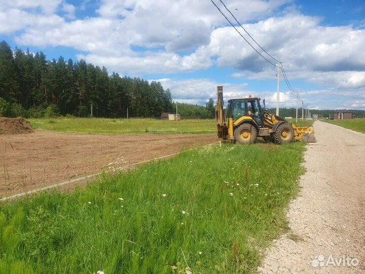 Аренда экскаватора погрузчика услуги трактора