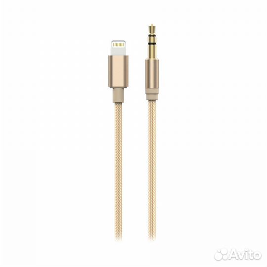 Адаптер Devia Gracious Lightning to 3.5mm Premium Nylon Aux Cable - Champagne Gold