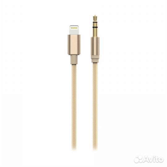 Адаптер Devia Gracious Lightning to 3.5mm Premium Nylon Aux Cable - Champagne Gold