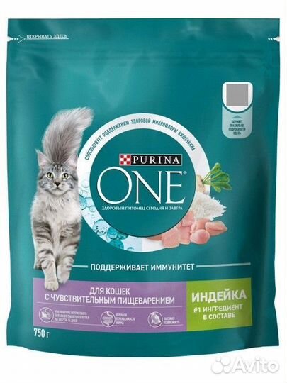 Purina one сухой корм для кошек