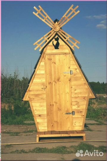 Дачный туалет с декором и установкой NLU