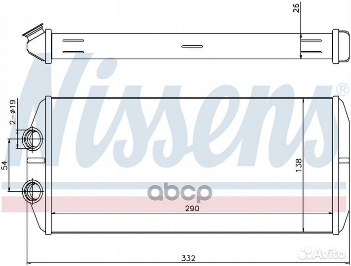 Радиатор отопителя 71164 Nissens