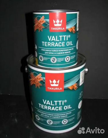 Масло для террас и садовой мебели tikkurila valtti terrace oil