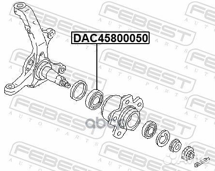 Подшипник ступицы nissan vanette 99- перед. DAC