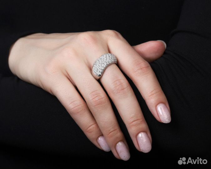 Золотое кольцо с бриллиантами 2.20ct Chaumet