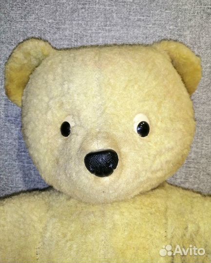 Детская игрушки медведь мишка солома отличный СССР