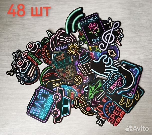 Наклейки 48шт