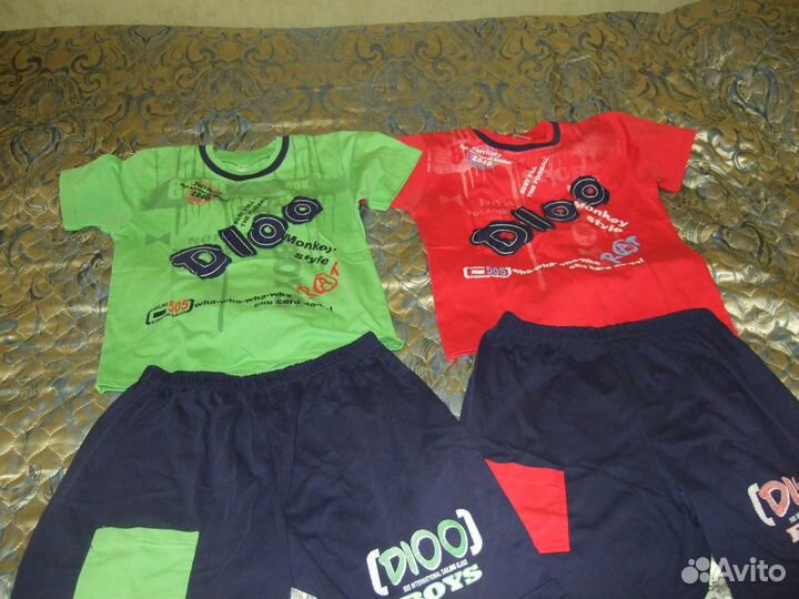 Трикотажный костюм, шорты, футболки