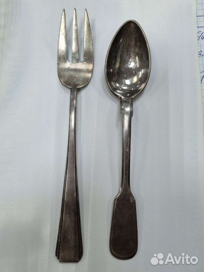 Дореволюционные Чайная ложка и десертная вилка