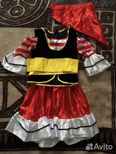 Костюм пиратки на 2-3 года