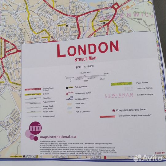 Карта Лондона на английском