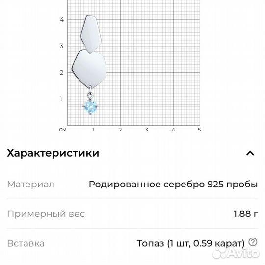 Серьги, кольцо р.17,5 и подвеска sokolov