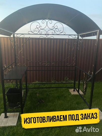 Мангал с печью под казан