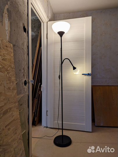 Светильник напольный IKEA черный с белым