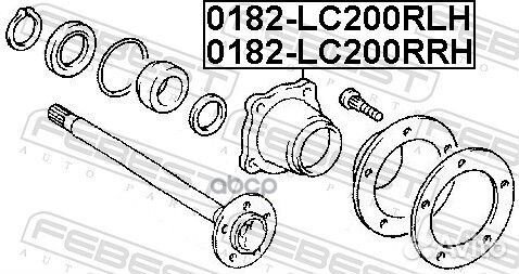 Ступица колеса зад лев 0182LC200RLH Febest