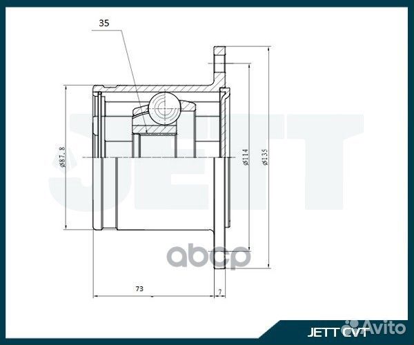 Шрус внутренний 409121 jett 257 0411V97RH