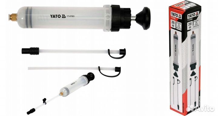 Шприц д/замены масла, жидкостей Yato 0,2