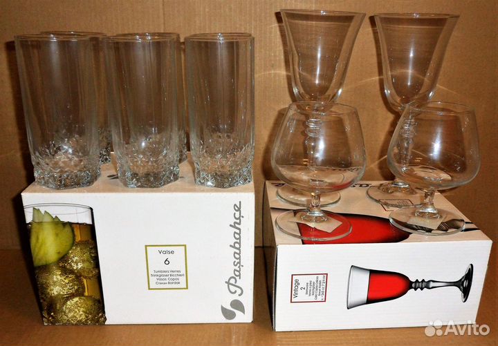 Стаканы и бокалы (наборы) новые