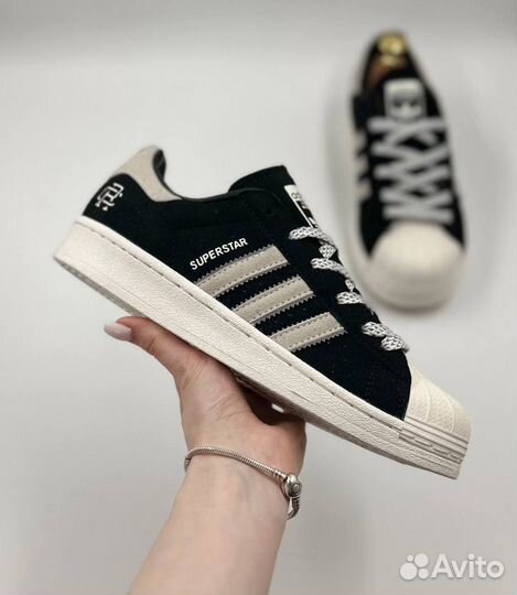 Adidas Superstar черные женские (W:а110)