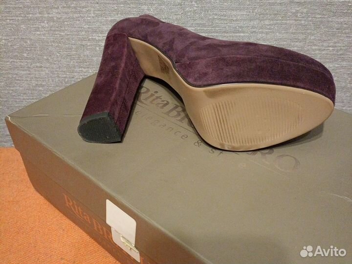 Туфли бархатные 36,37 новые