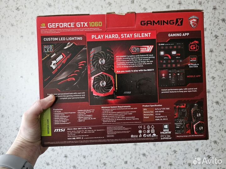 Gtx 1060 6 gb Msi Gaming X