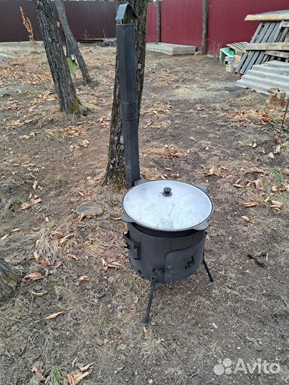 Мангал с печью под казан бу