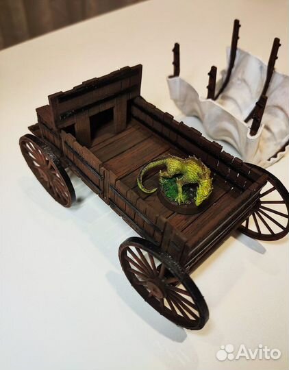 Миниатюра Телега Повозка для нри, Днд DND