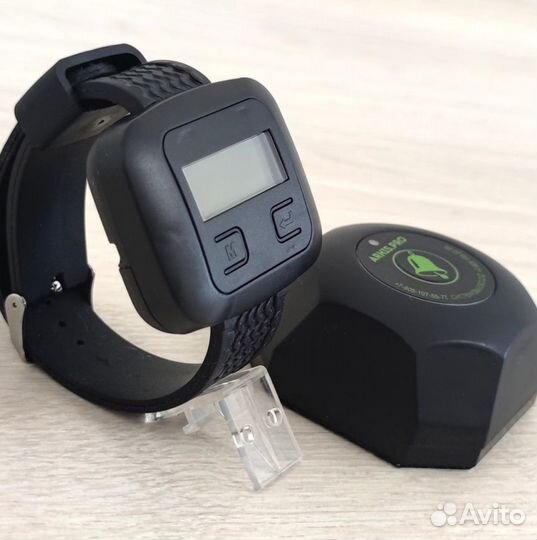 Бургер черный кнопка вызова официанта часы Эконом