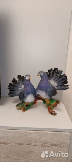 Садовая фигура голуби полистоун