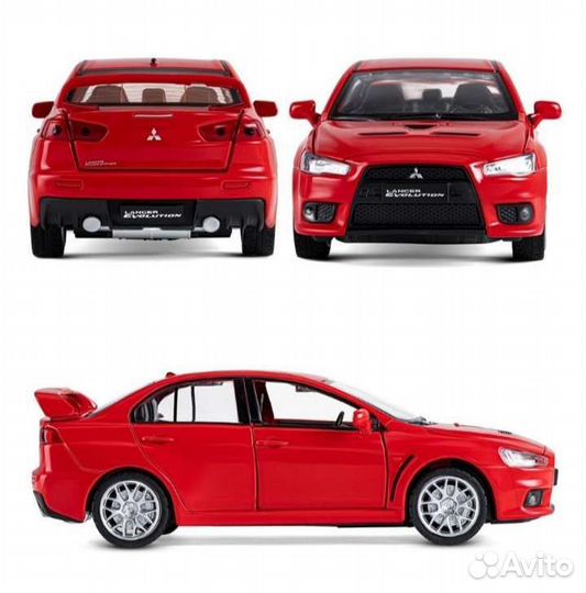 Машинка металлическая игрушка Mitsubishi Lancer