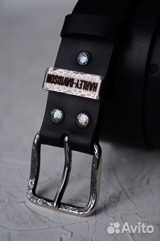 Ремень мужской кожаный с гравировкой