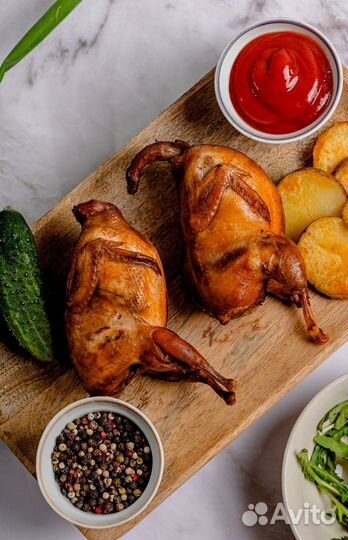 Перепелки копченые