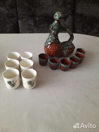 Набор для водки и вина времен СССР (рюмки, фужеры)