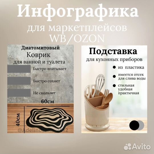 Инфографика для маркетплейсов WB/ ozon