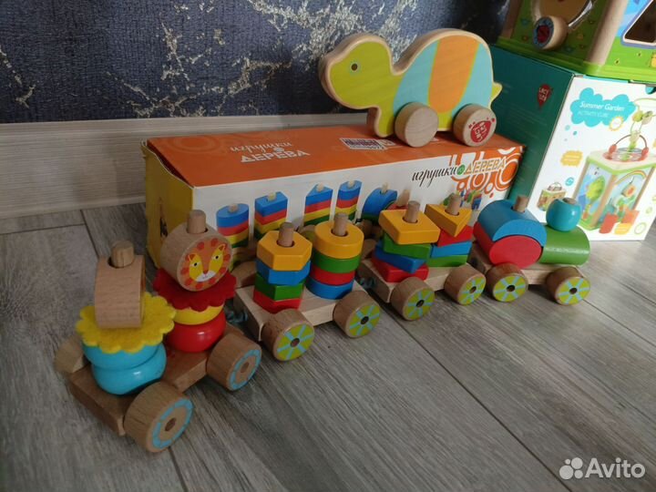 Развивающие деревянные игрушки пакетом